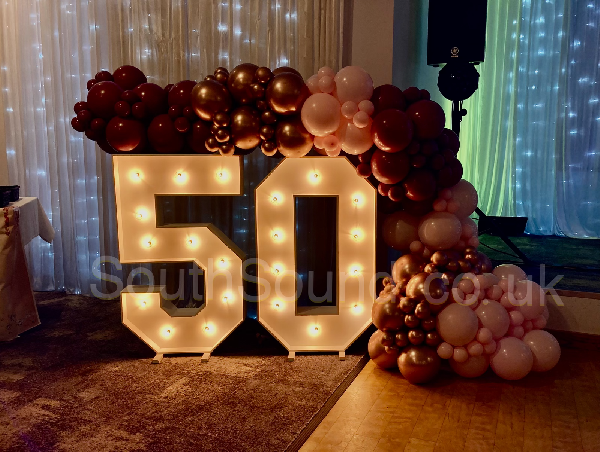 Book our LED birthday number when you book us for your party